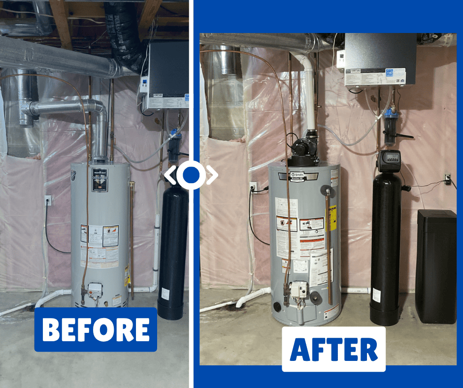 Residential Water Heater Installation Before & After
