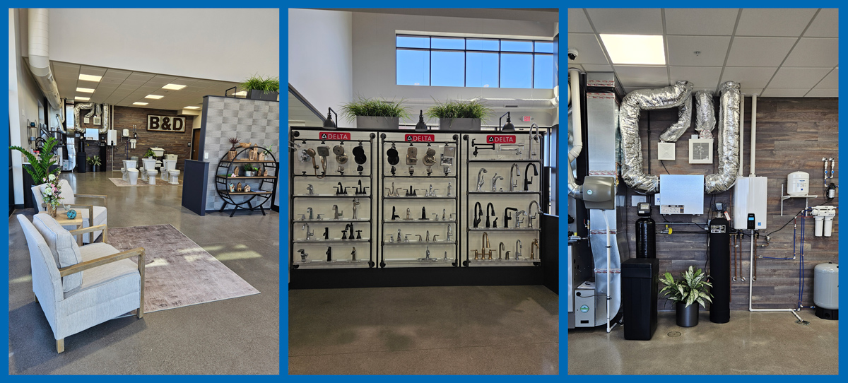 B&D Plumbing, Heating & A/C showroom